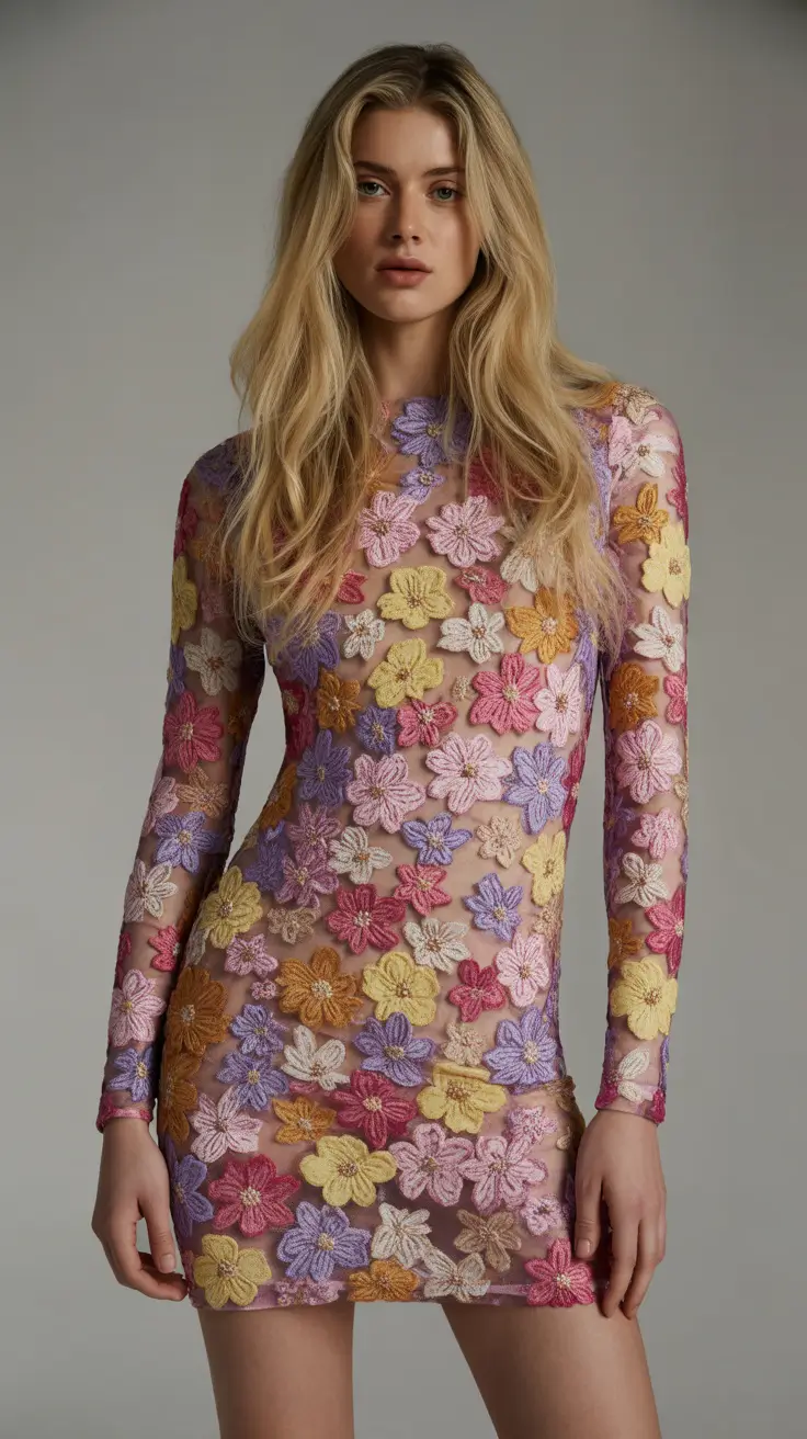spring wedding outfits for guest Floral Texture in a Playful, Ultra-Modern Mini