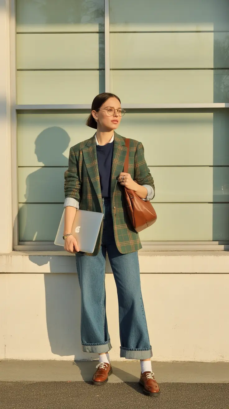 spring workwear 2026 Timeless Plaid Layers for Smart Spring Structure