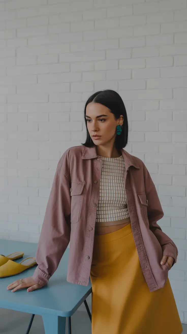 spring workwear 2026 Soft Mauves and Golden Yellows for Artistic Spring Styling