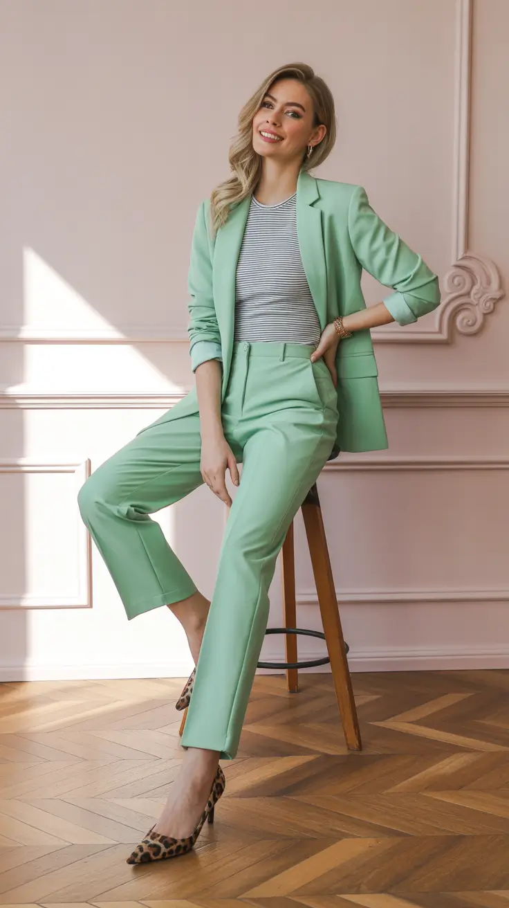 spring workwear 2026 Mint Suiting for Fresh Spring Confidence