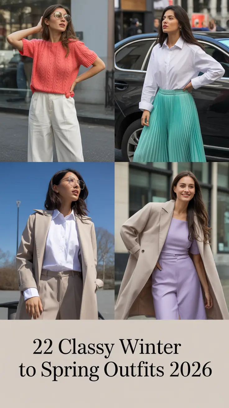 Classy Winter to Spring Outfits 2026: Transitional, Comfy & Stylish Inspiration for Women