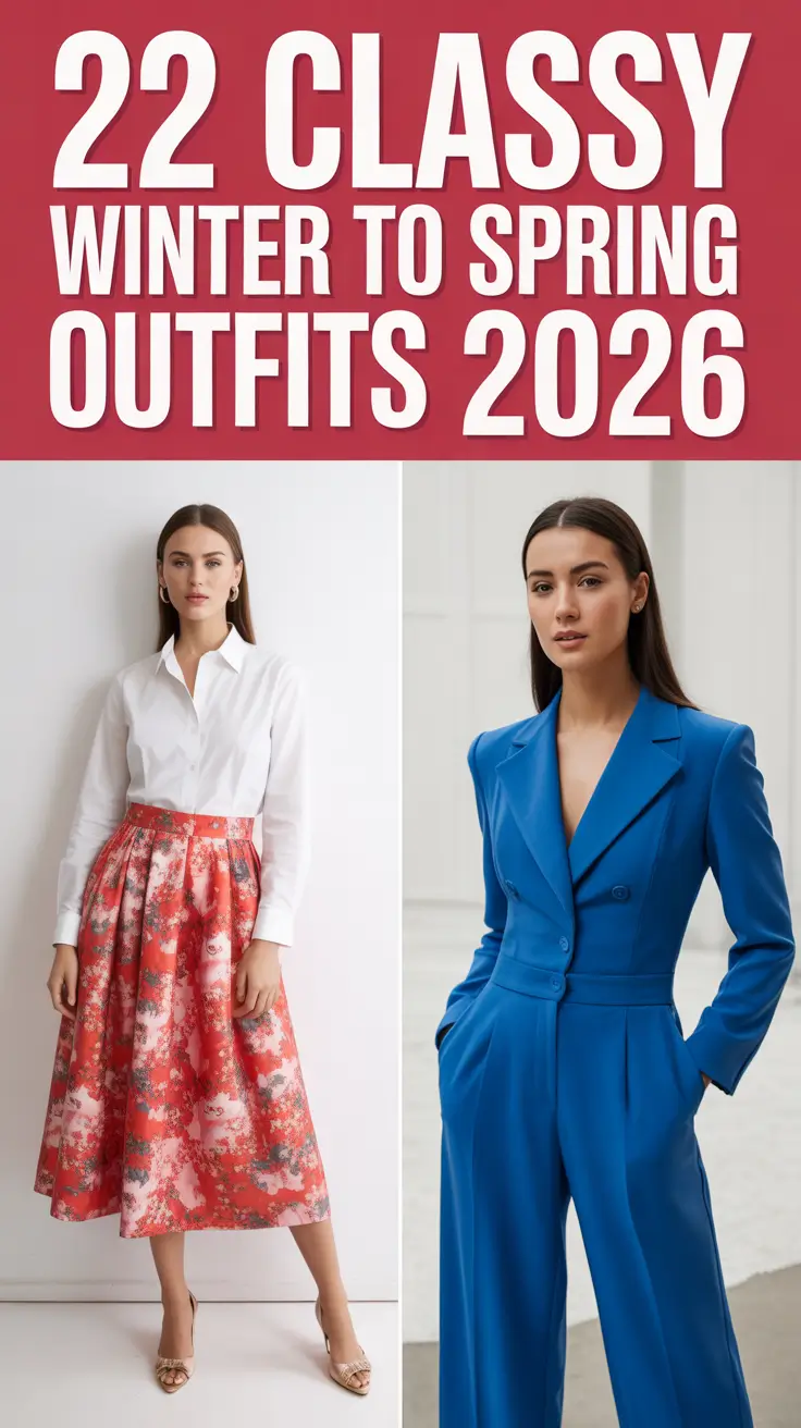 Classy Winter to Spring Outfits 2026: Transitional, Comfy & Stylish Inspiration for Women