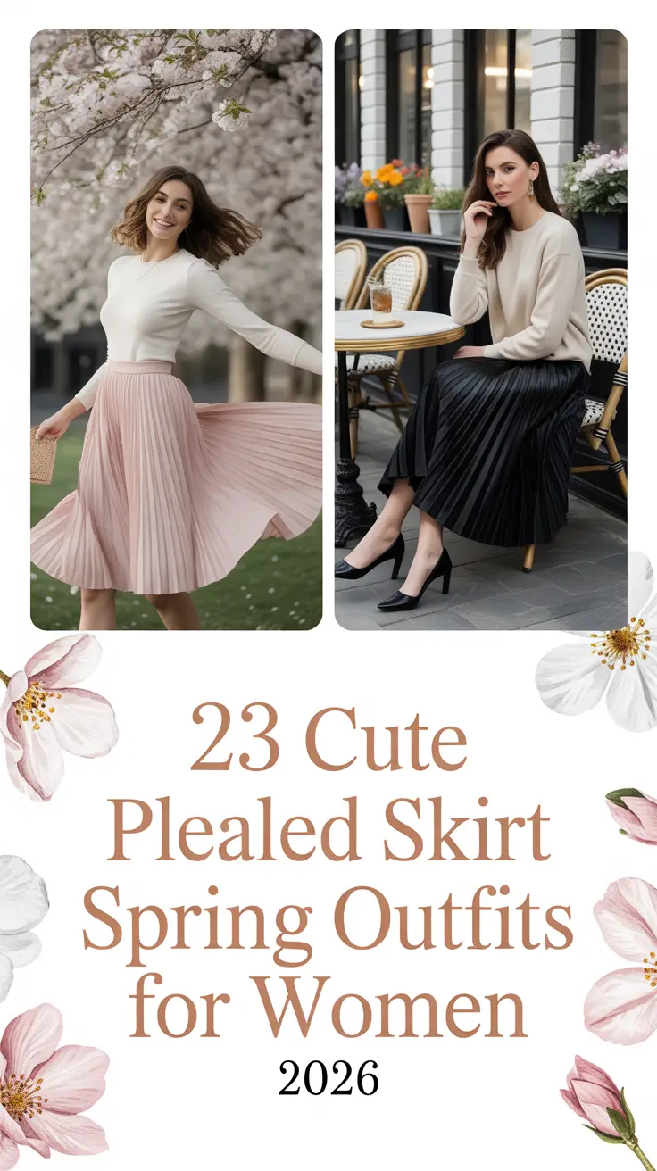 Cute Pleated Skirt Spring Outfits for Women 2026: Fresh Inspiring Looks for Every Style