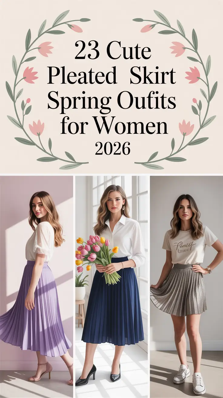 Cute Pleated Skirt Spring Outfits for Women 2026: Fresh Inspiring Looks for Every Style