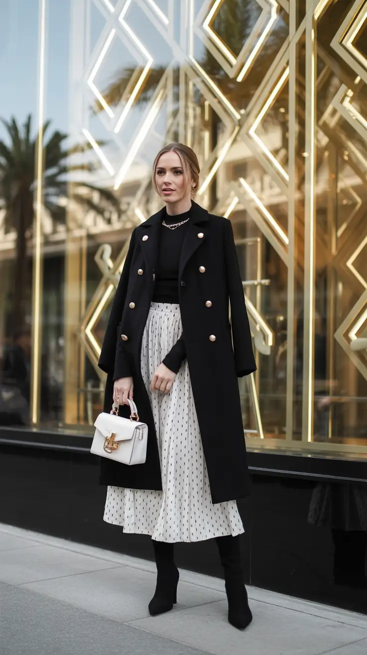 spring church outfits 2026 Classic Black Layers with a Polished Spring Twist