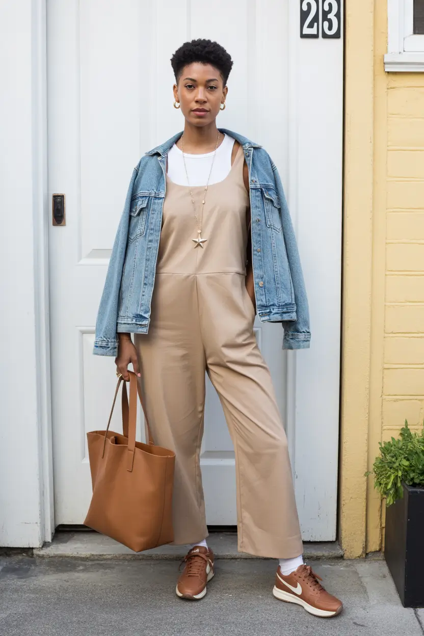 spring brunch outfits Soft Neutrals and Denim Layers for Effortless Cool