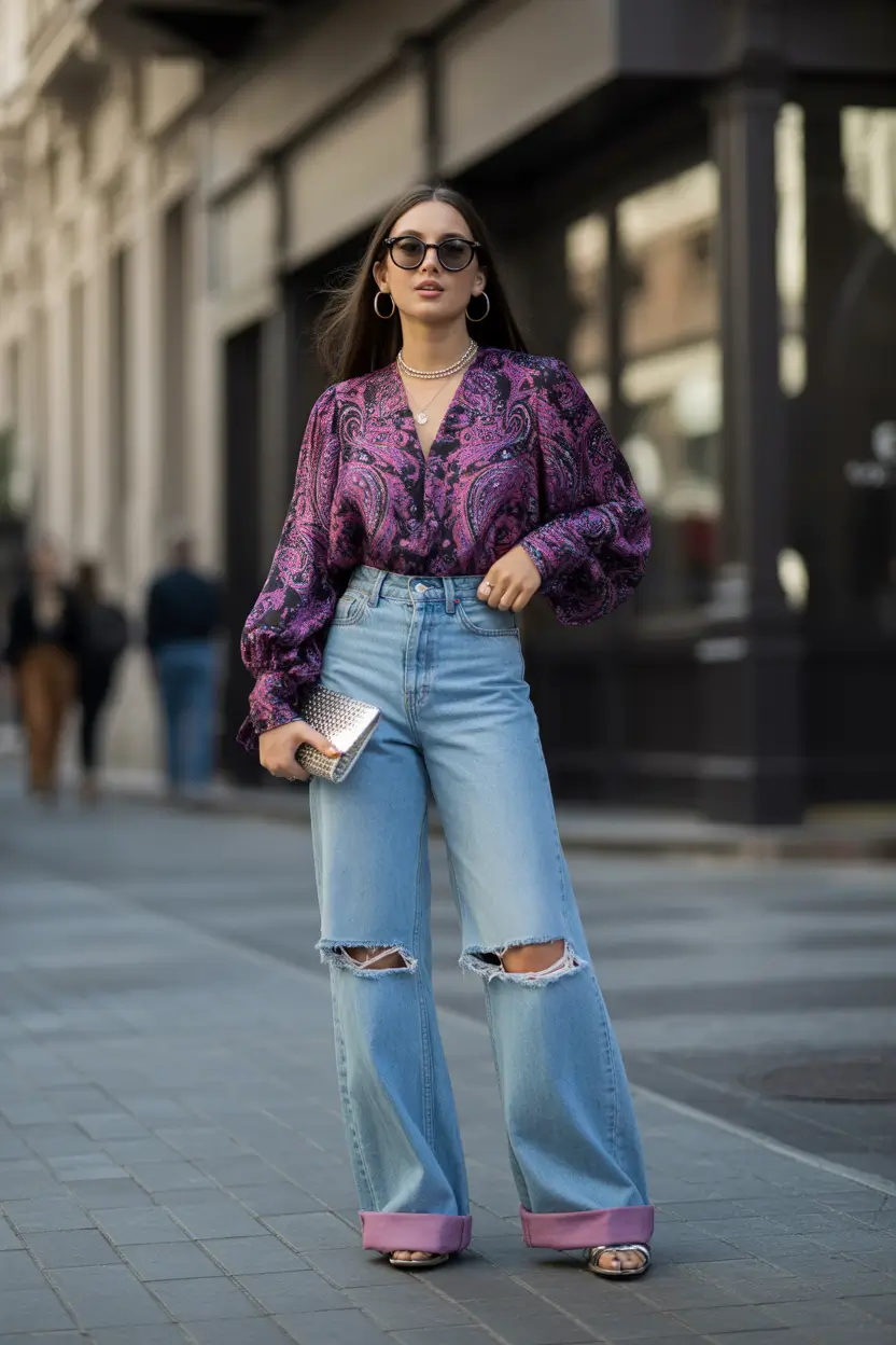 spring brunch outfits Boho Energy with Chic Modern Denim