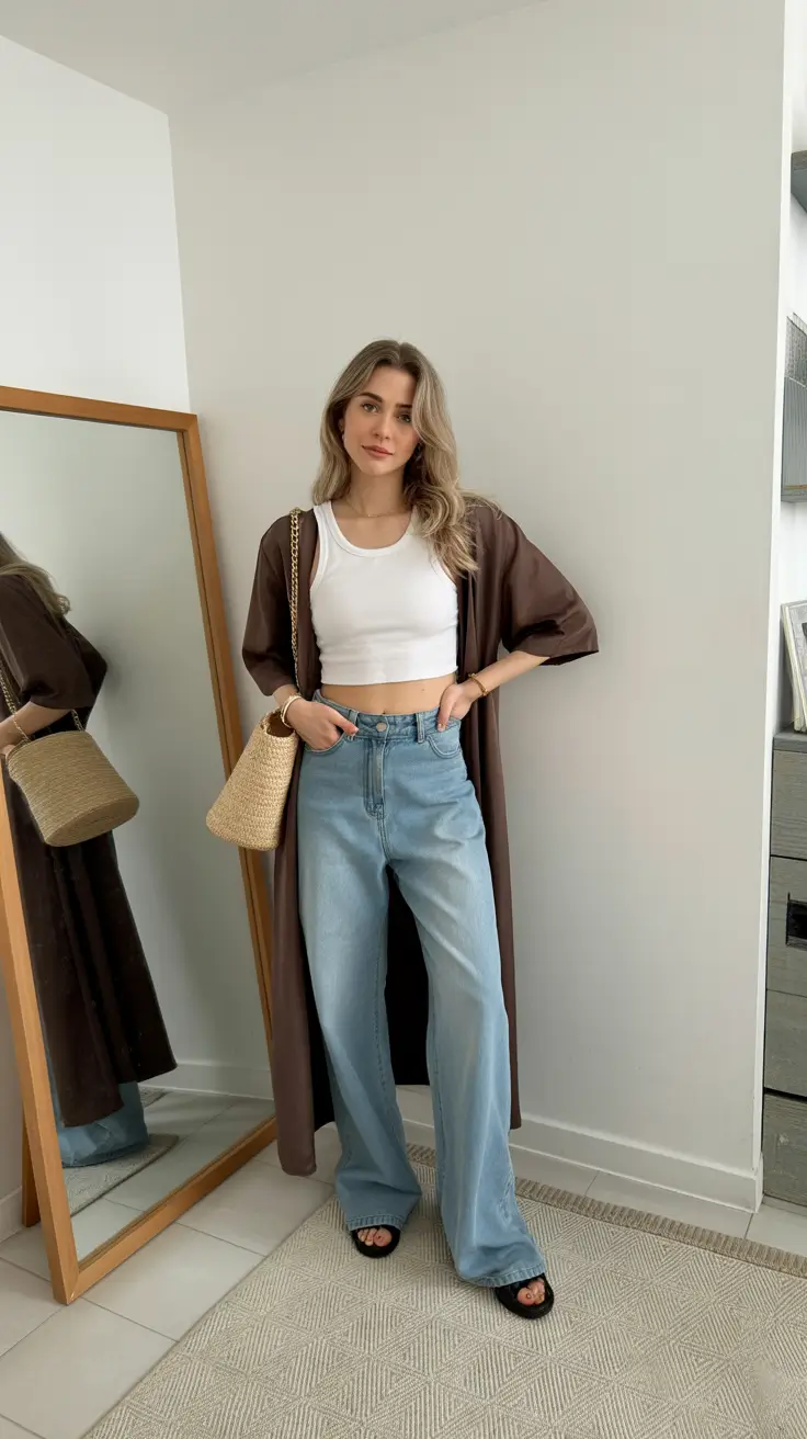 spring mom outfits 2026 Light Layers and Denim for Warm Spring Breezes