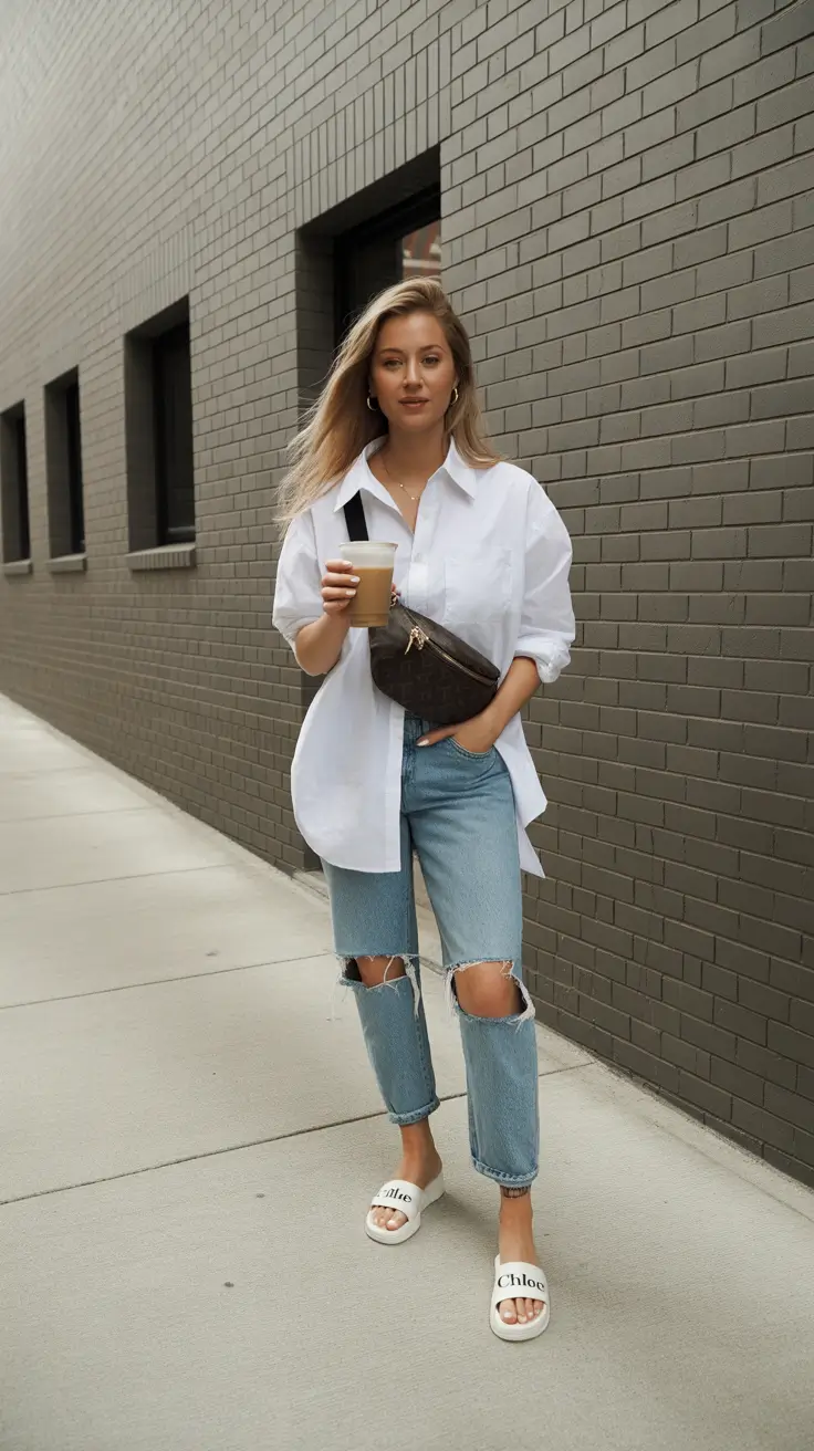 spring mom outfits 2026 White Shirt Confidence for Casual Spring Days
