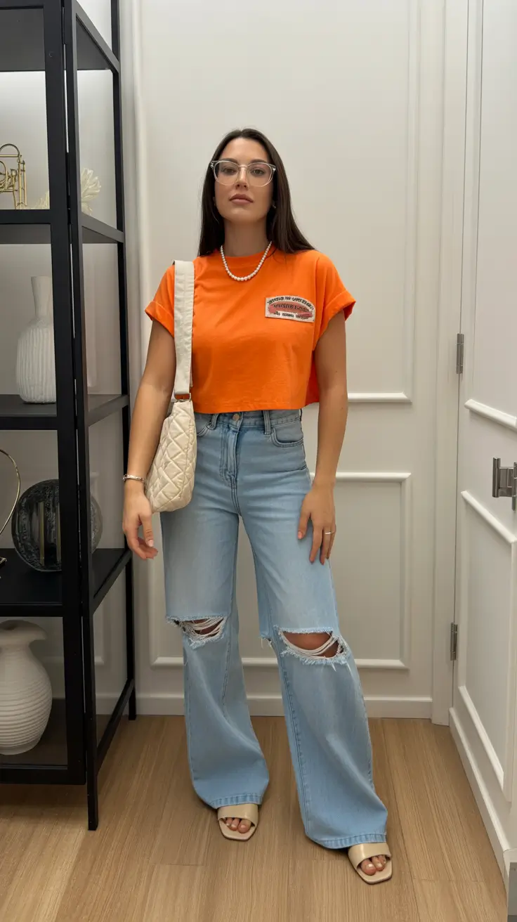 spring mom outfits 2026 Bright Tee Energy for Simple Spring Errands