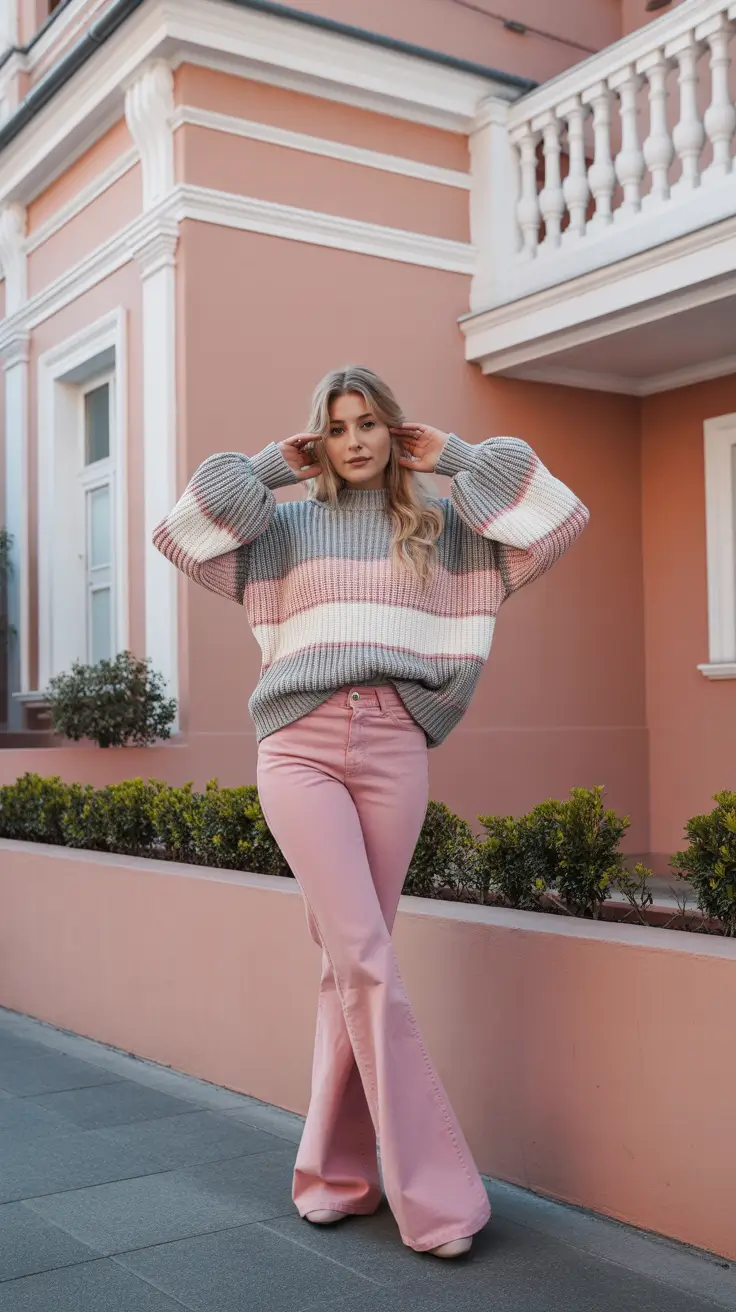 fashionable spring outfits 2026 trends Soft Pastel Volume With Retro-Flared Charm