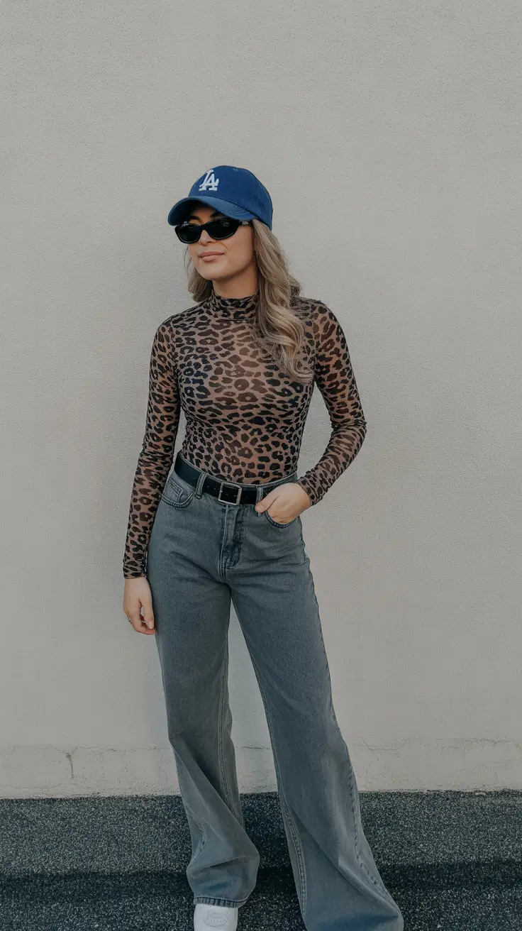 fashionable spring outfits 2026 trends Sporty Leopard With Effortless City Energy