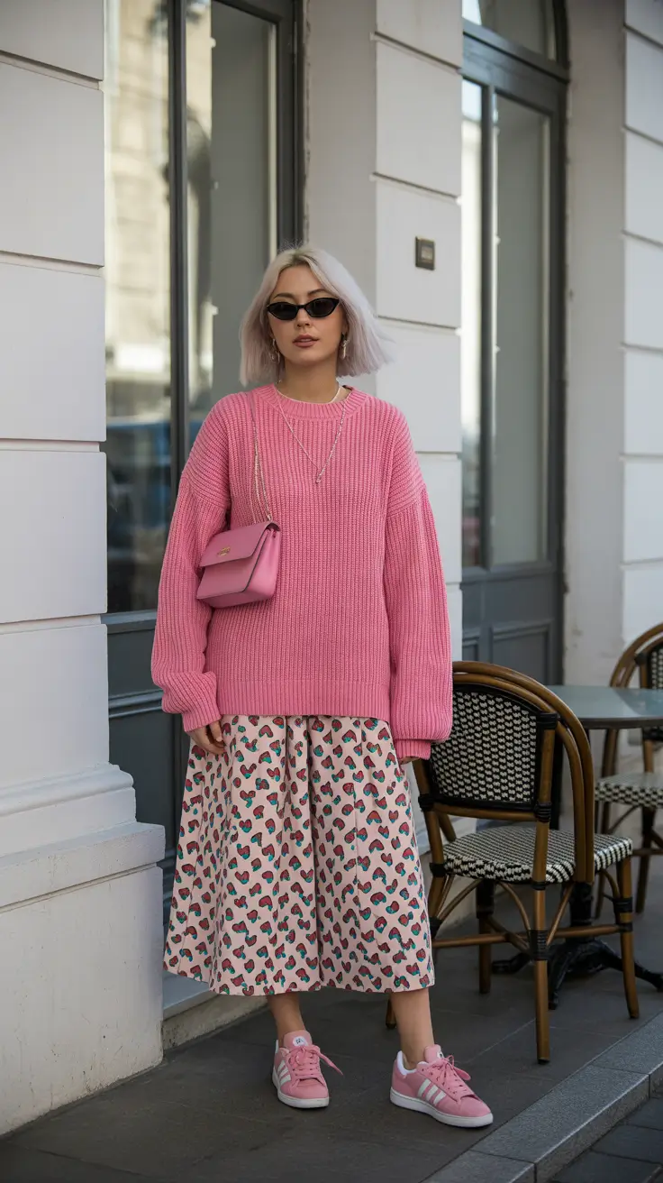 fashionable spring outfits 2026 trends Playful Pink Energy For Casual Spring Days