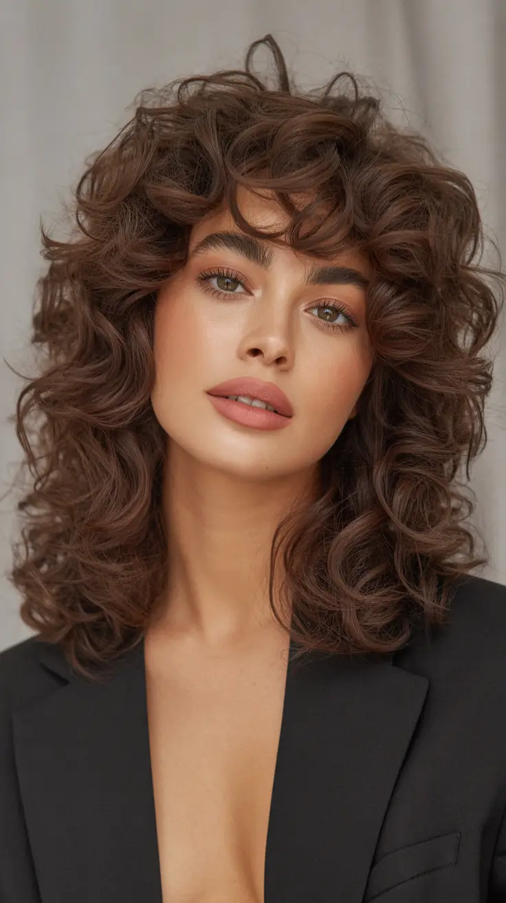 february haircut ideas 2026 Romantic Winter Curls With Volume