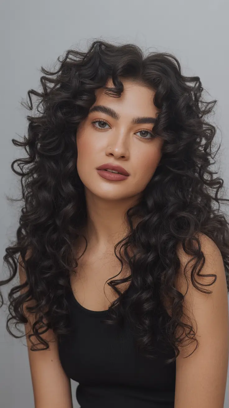 february haircut ideas 2026 Full Romantic Curls With Face-Framing Lift