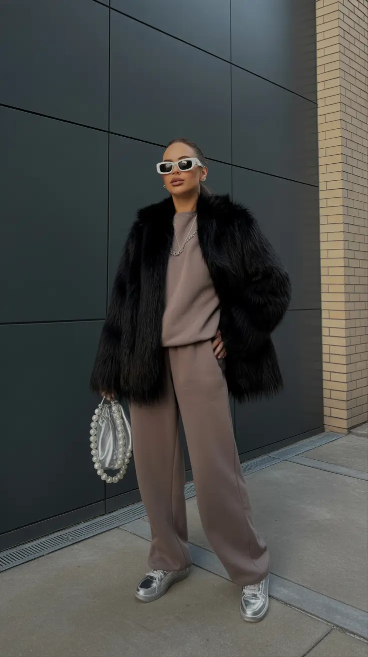February-outfits-ideas-2026 Modern Luxe With Faux Fur Drama