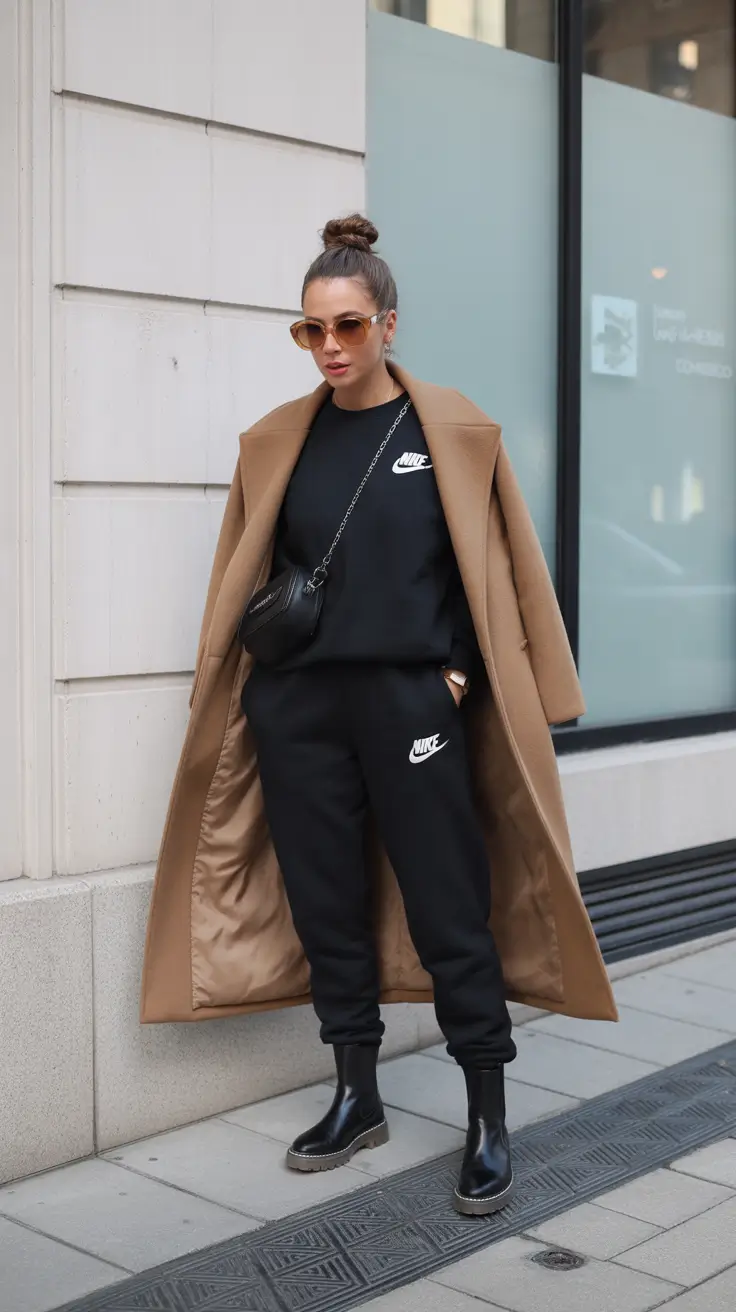 February-outfits-ideas-2026 Urban Athleisure With Tailored Warmth