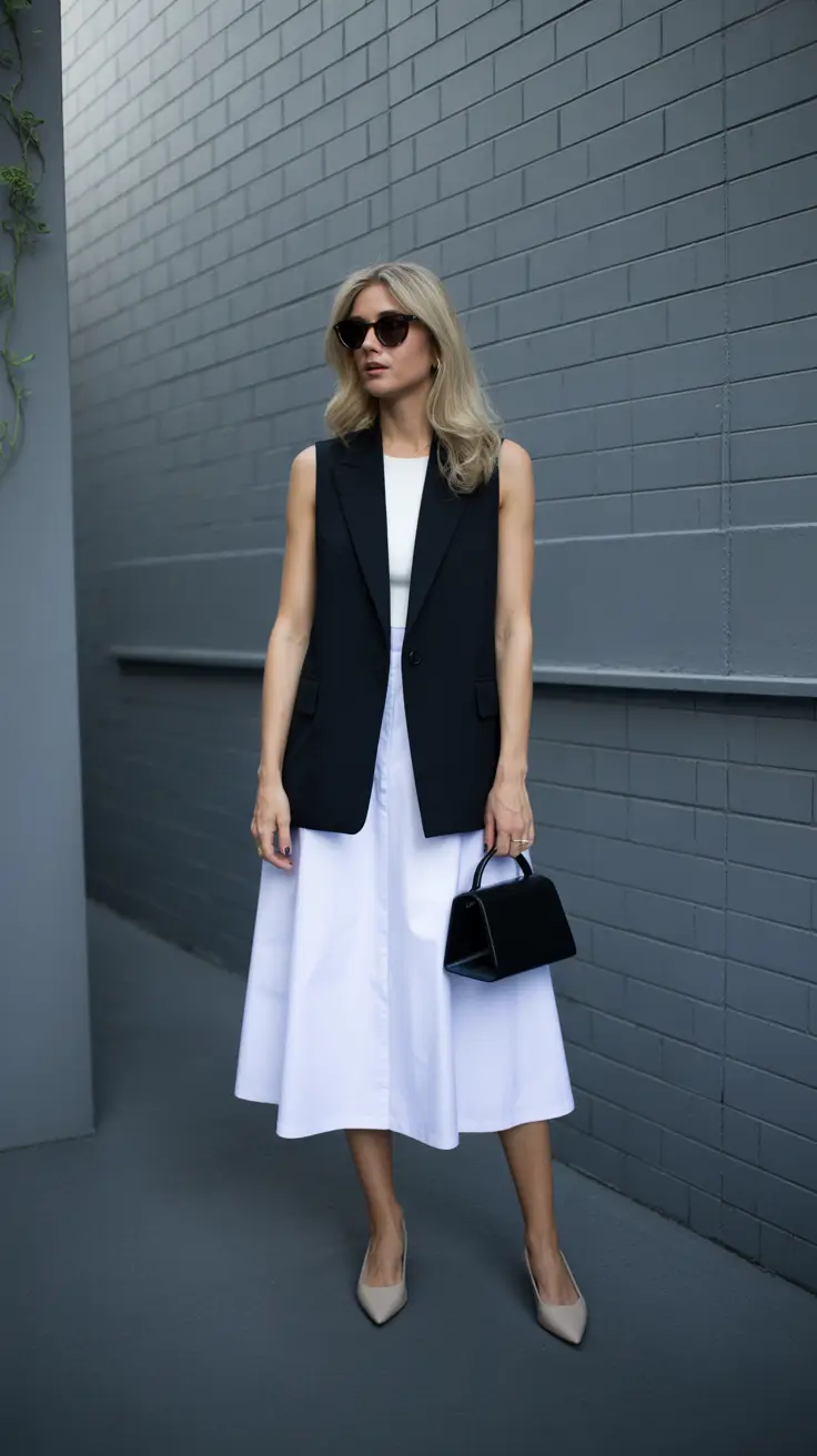 old money spring outfits 2026 Structured Vest Layers for Modern Spring Minimalism