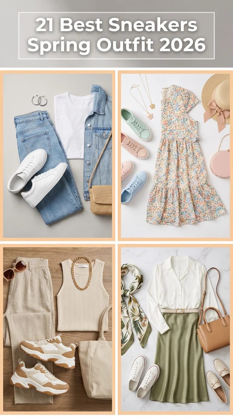 Best Sneakers Spring Outfit 2026: Fresh Looks for Women in Trending Colors