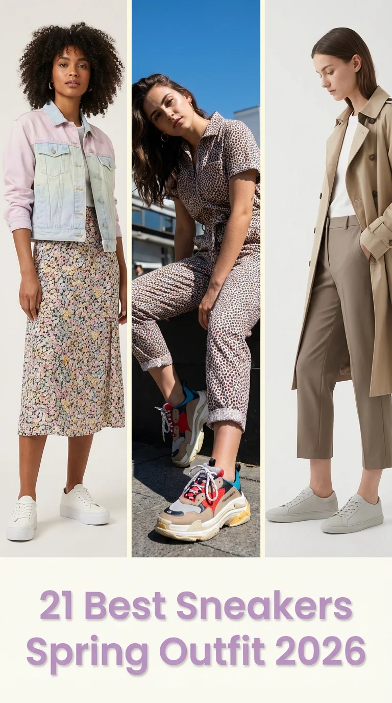 Best Sneakers Spring Outfit 2026: Fresh Looks for Women in Trending Colors