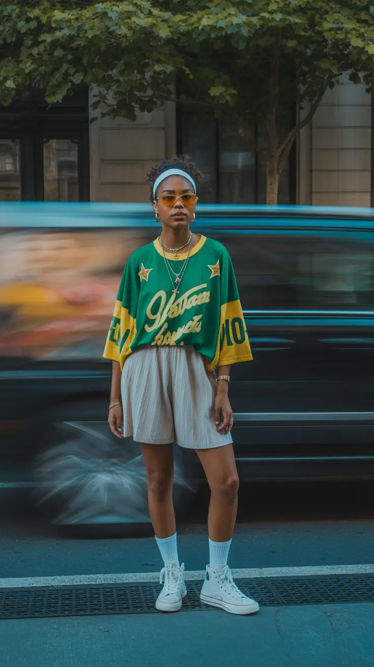 stylish london spring outfit 2026 Sporty Oversized Layers for Playful Spring Energy