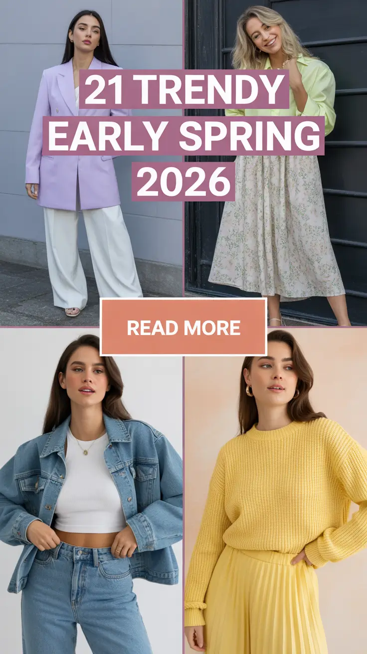Trendy Early Spring Outfits 2026: Fresh, Cute & Comfy Looks for Cold Weather Days