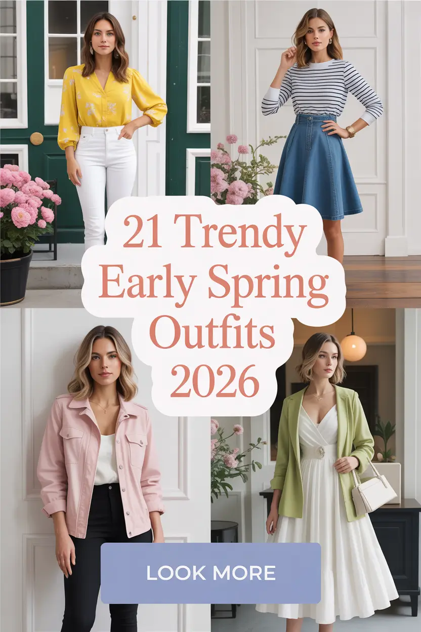 Trendy Early Spring Outfits 2026: Fresh, Cute & Comfy Looks for Cold Weather Days