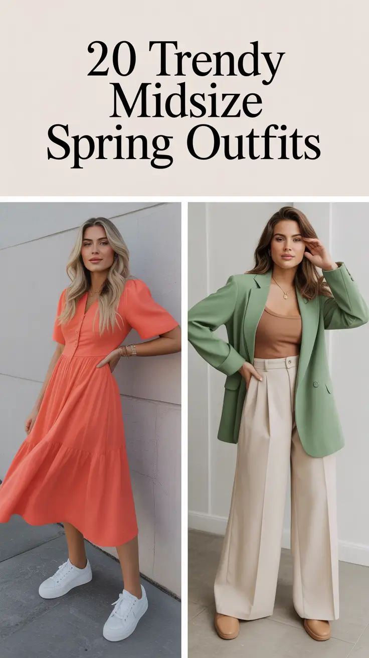 Trendy Midsize Spring Outfits 2026: Fresh, Cute Looks for Every Spring Moment