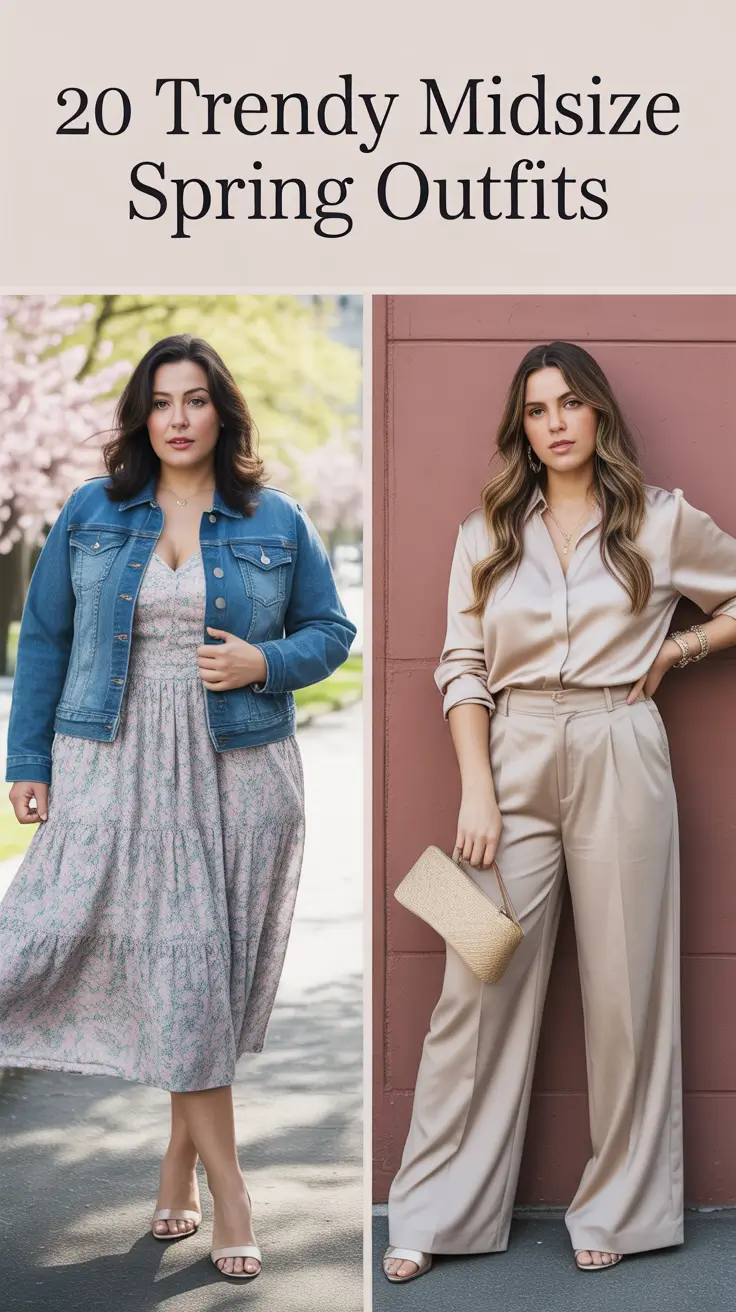 Trendy Midsize Spring Outfits 2026: Fresh, Cute Looks for Every Spring Moment