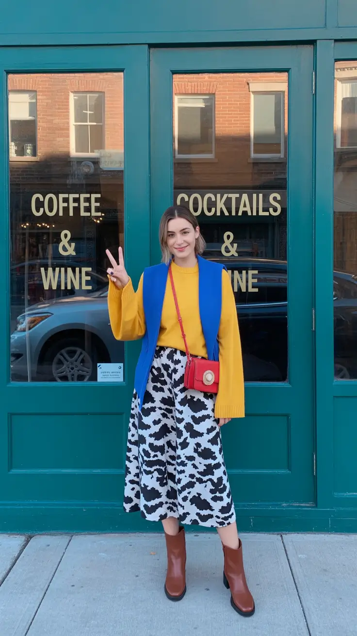 modest spring outfits 2026 Bold Colorblocking With Soft Spring Movement