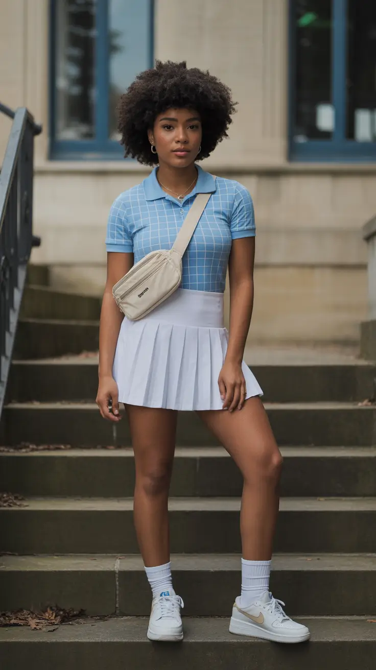 old money spring outfits 2026 Sporty Prep Renewed in Baby Blue and Tennis Whites