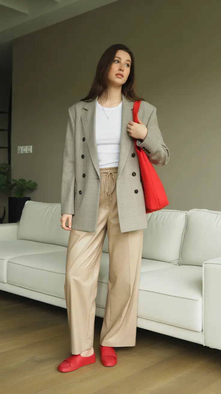 old money spring outfits 2026 Soft Tailoring with Color-Pop Confidence