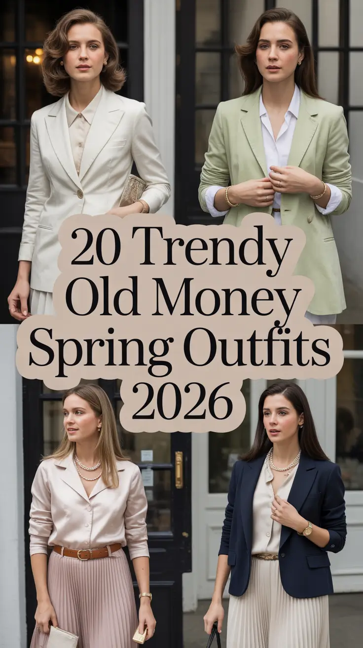 Trendy Old Money Spring Outfits 2026: Elegant Quiet-Luxury Looks for the New Season