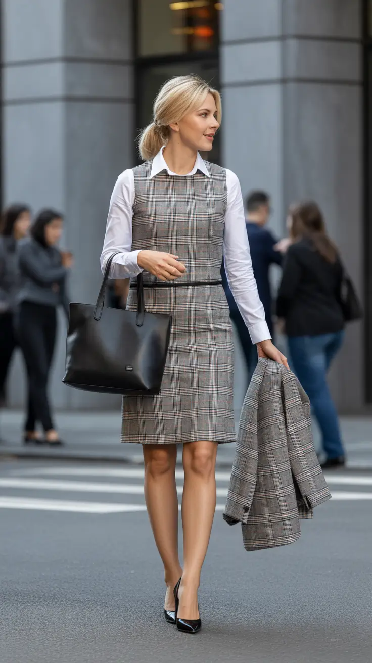 spring formal outfits 2026 Classic Plaid With Modern Precision