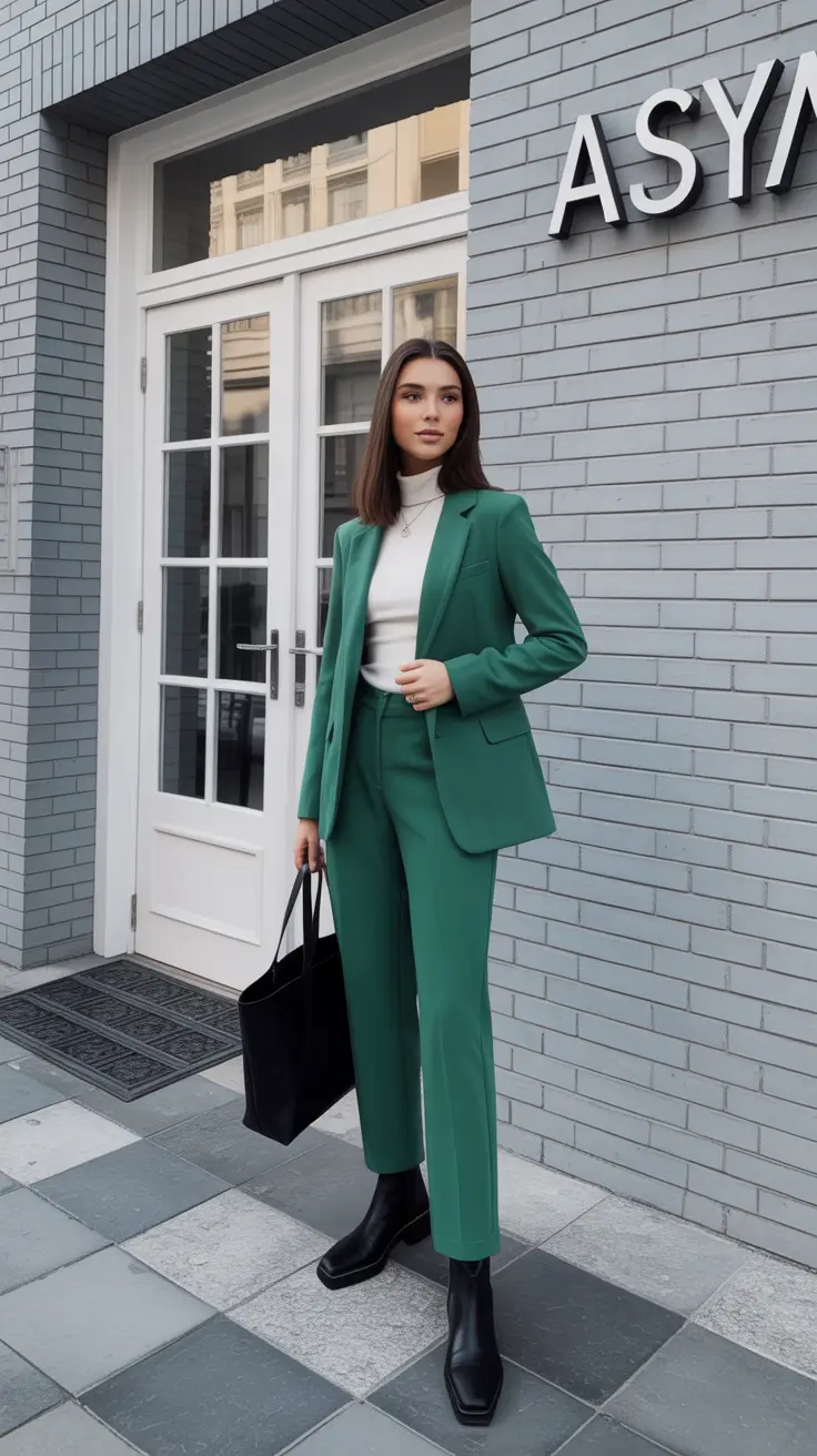 spring formal outfits 2026 The Green Suit That Means Business