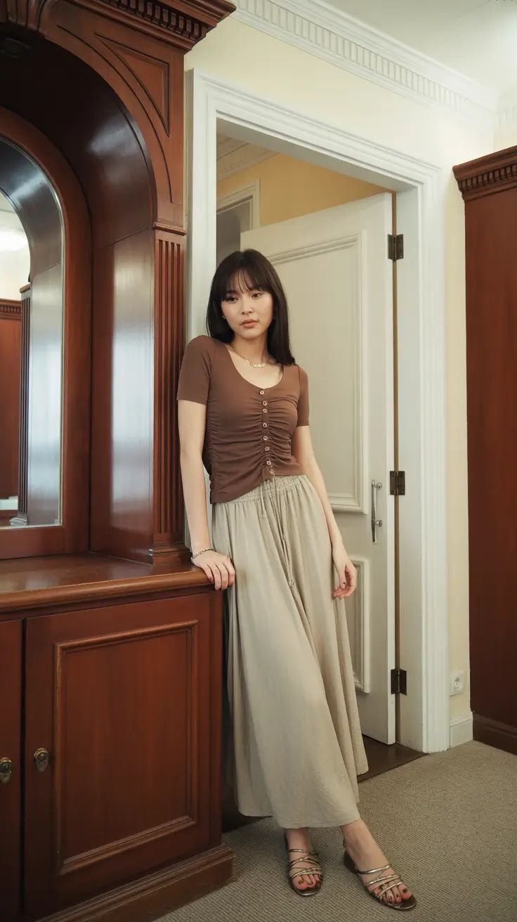 spring formal outfits 2026 Earthy Tones With Relaxed Romance