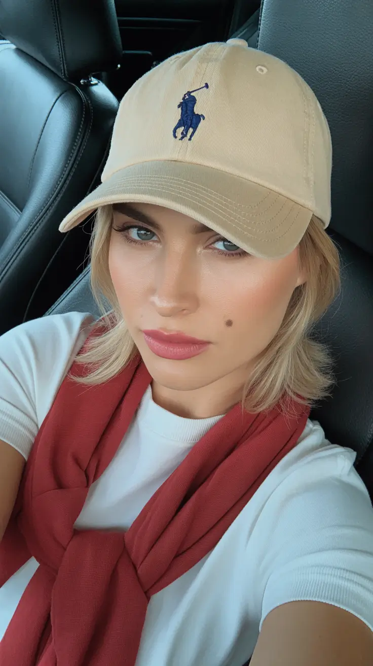 trendy spring outfit with a stylish cap 2026 Classic Polo Energy With Soft Spring Neutrals