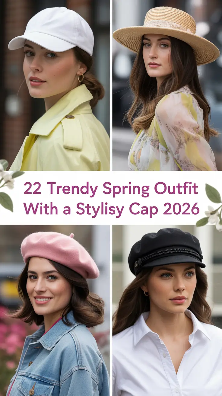 Trendy Spring Outfit With a Stylish Cap 2026: Fresh Ideas for Women’s Spring Looks