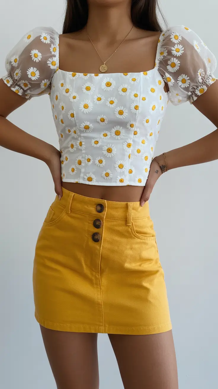 spring skirt outfits 2026 Playful Sunshine Brights for a Fresh Season