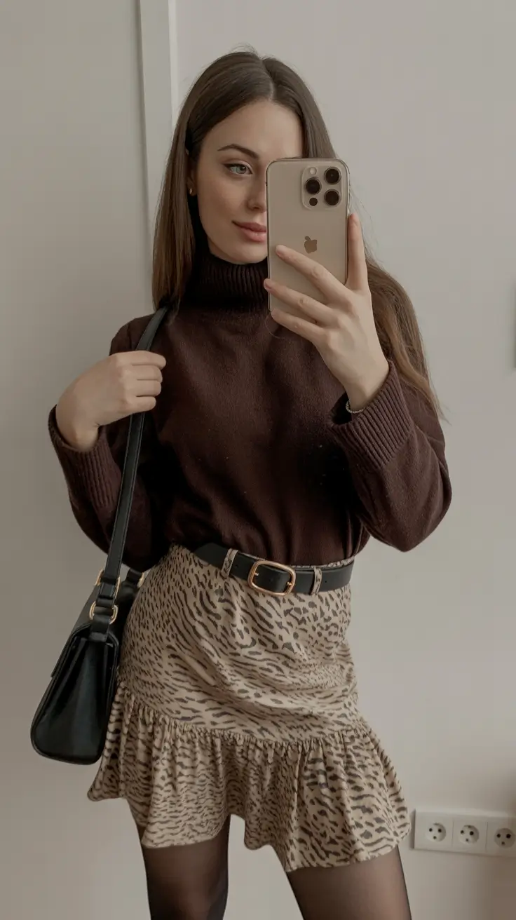 spring skirt outfits 2026 Warm Neutrals With Subtle Wild Energy