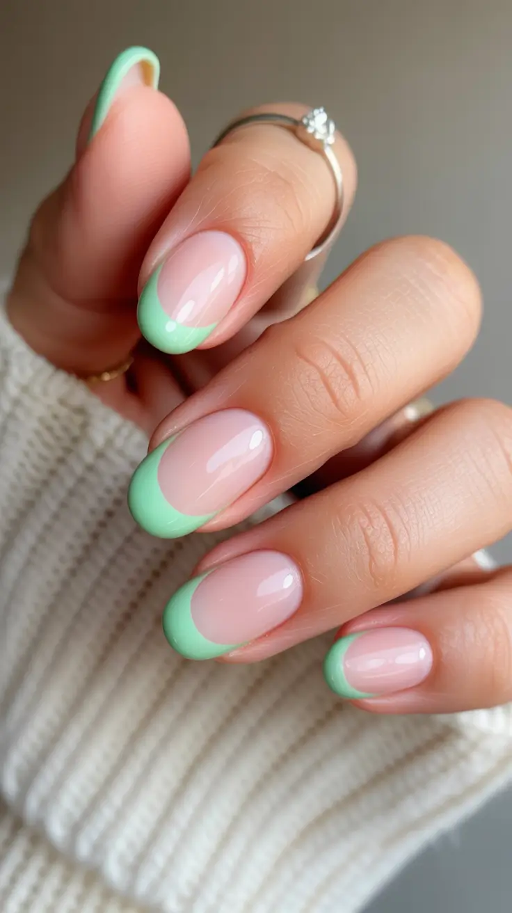 best spring nail art 2026 Soft Mint French