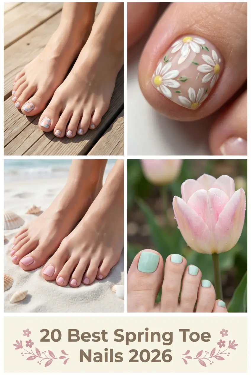 Best Spring Toe Nails 2026: Fresh Colors, Cute Designs & Classy Pedicure Ideas
