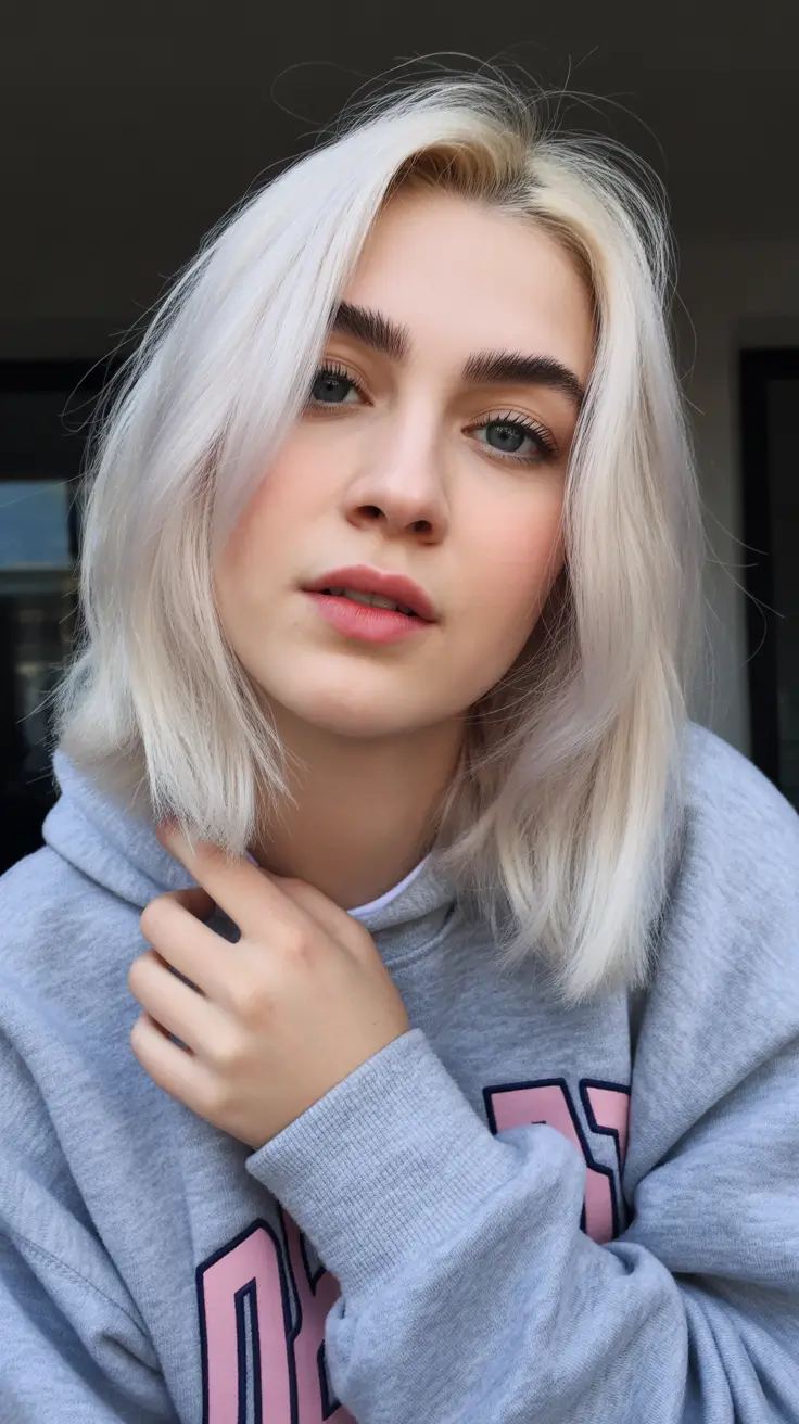 chic spring blonde hair color styles 2026 Cool Vanilla-Blonde Soft Bob