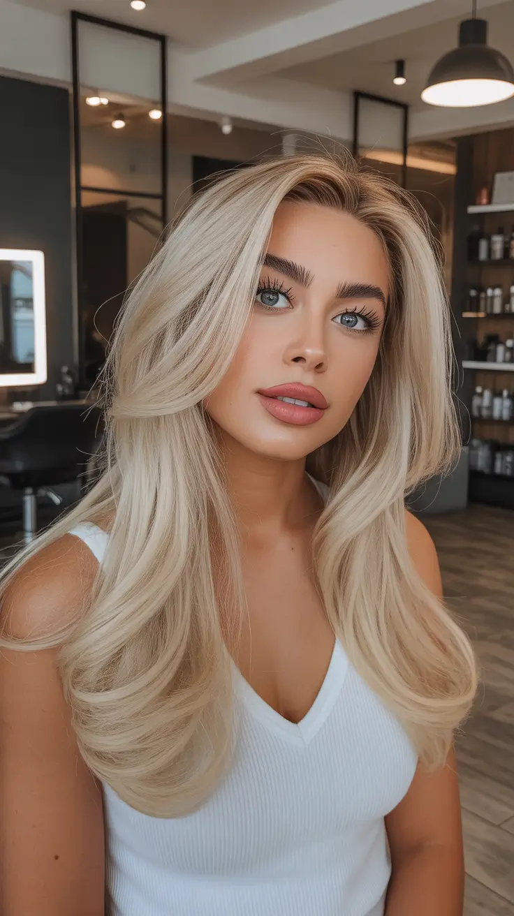 chic spring blonde hair color styles 2026 Classic Cream-Blonde Salon Layers