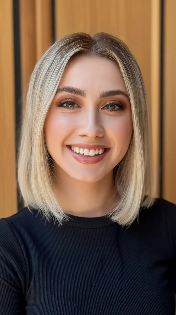 chic spring blonde hair color styles 2026 Soft Frosted Blonde Precision Bob