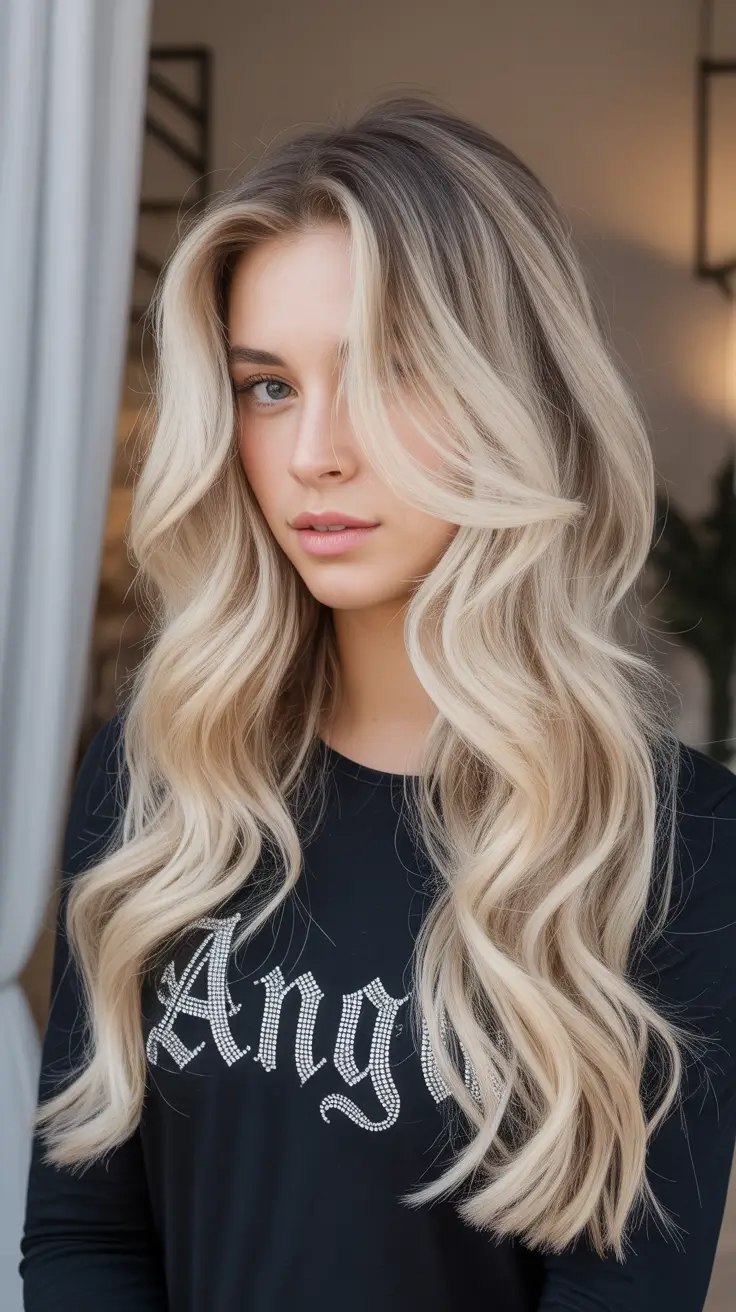 chic spring blonde hair color styles 2026 Soft Ribboned Blonde with Face-Framing Glow