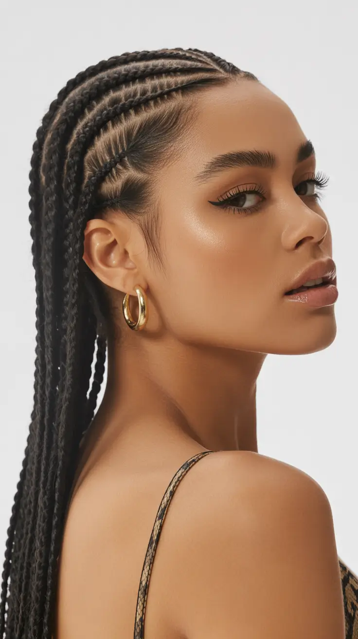 spring braids hairstyles 2026 Polished Cornrow Elegance