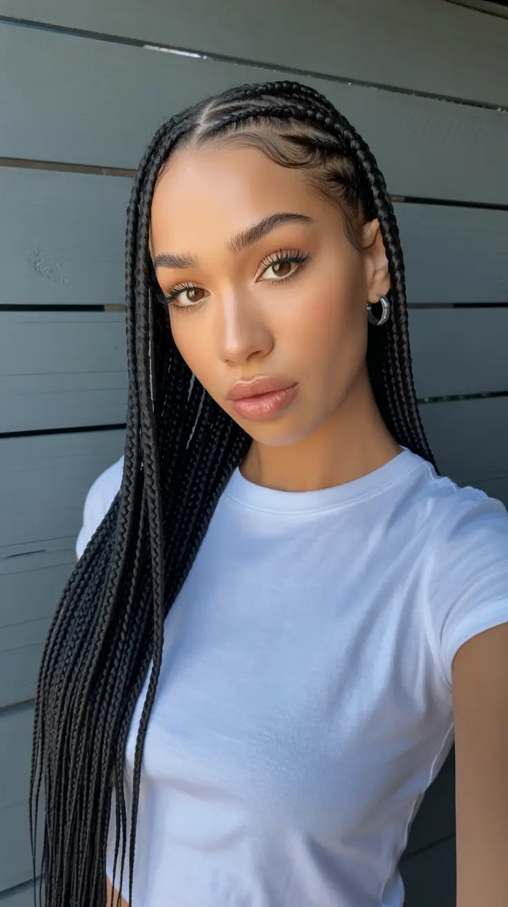 spring braids hairstyles 2026 Long Micro Box Braids