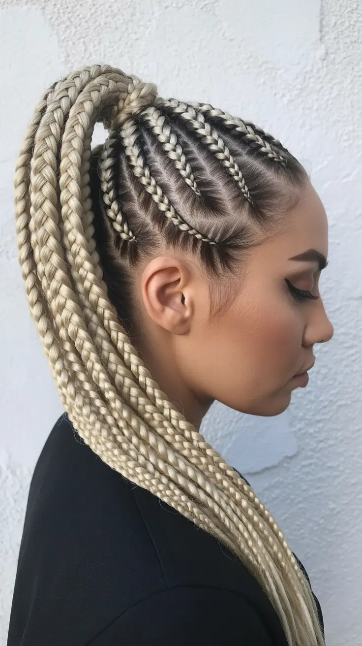 spring braids hairstyles 2026 High Ponytail Braids