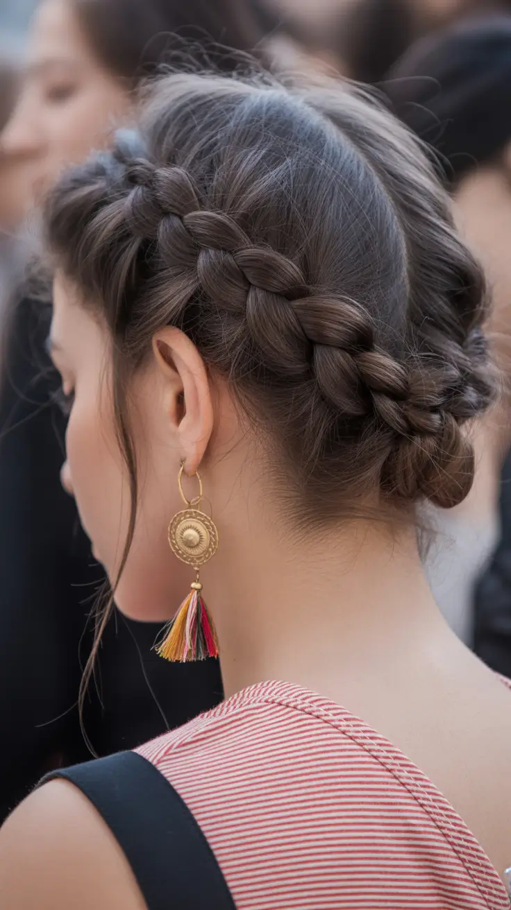 spring braids hairstyles 2026 Wrapped Crown Braids With Volume